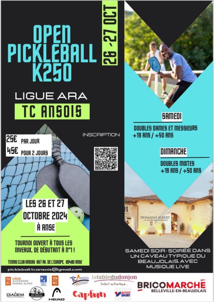 OPEN PICKLEBALL K250 LIGUE ARA / TC ANSE